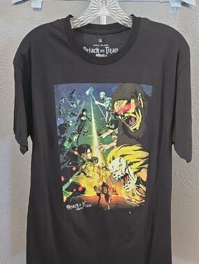 Ripple Junction Black Attack on Titan Final Season Logo Tee